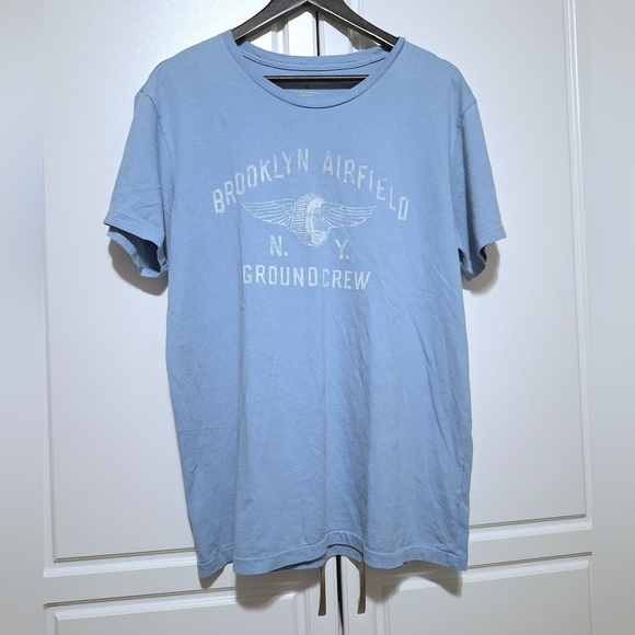 Denim & Supply Ralph Lauren Other - Denim & Supply Ralph Lauren Mens T-Shirt Blue Brooklyn Airfield NY Ground Crew